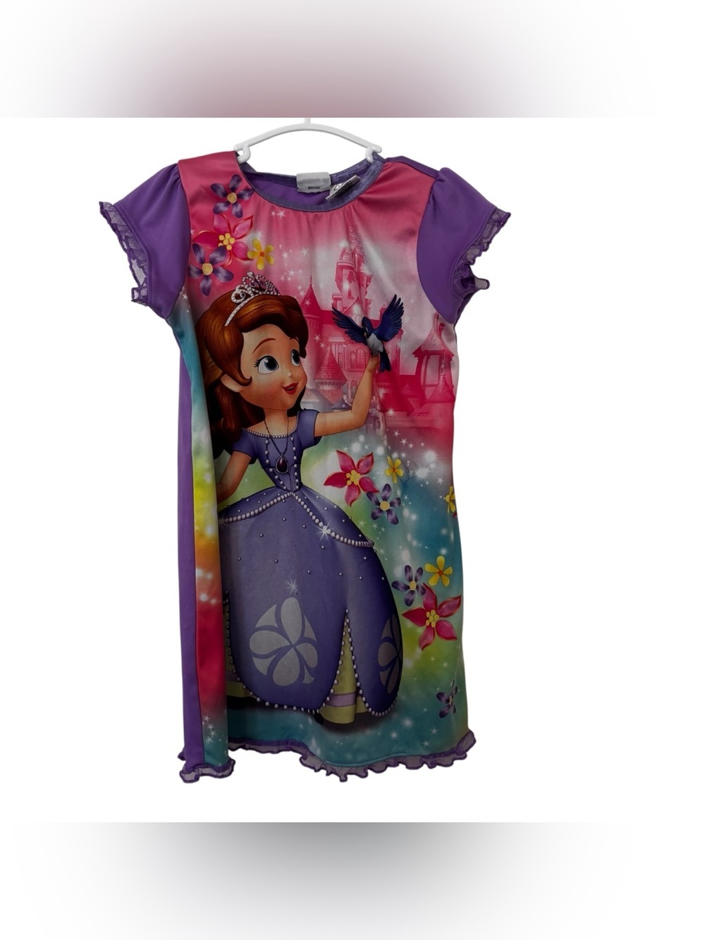 3/$15 Disney Girls Purple Princess Sophia pajama Nightgown dress 5T